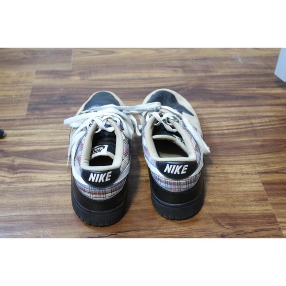 Nike Dunk Low CL Khaki & Black Plaid SB 304714-017 Size 10